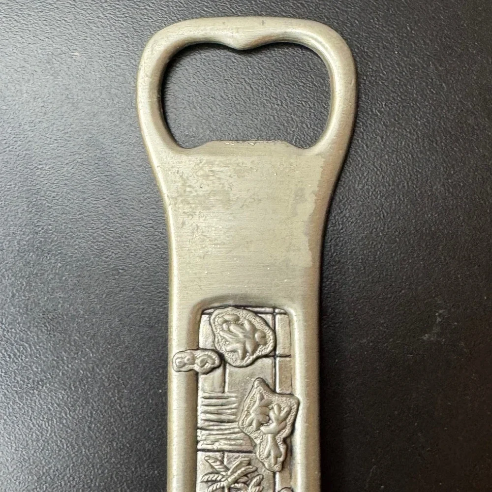 Hawaiian Islands Bottle Opener Barware Heavy‎ Souvenir Tropical Decor Pewter